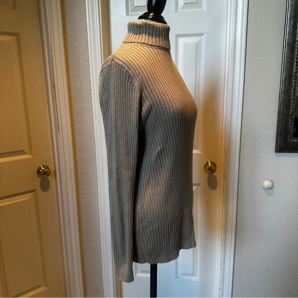 Tan Metallic Thread Sweater - Picture 2 of 9